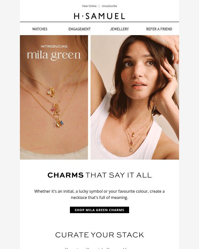Screenshot of email sent to a H.Samuel Newsletter subscriber