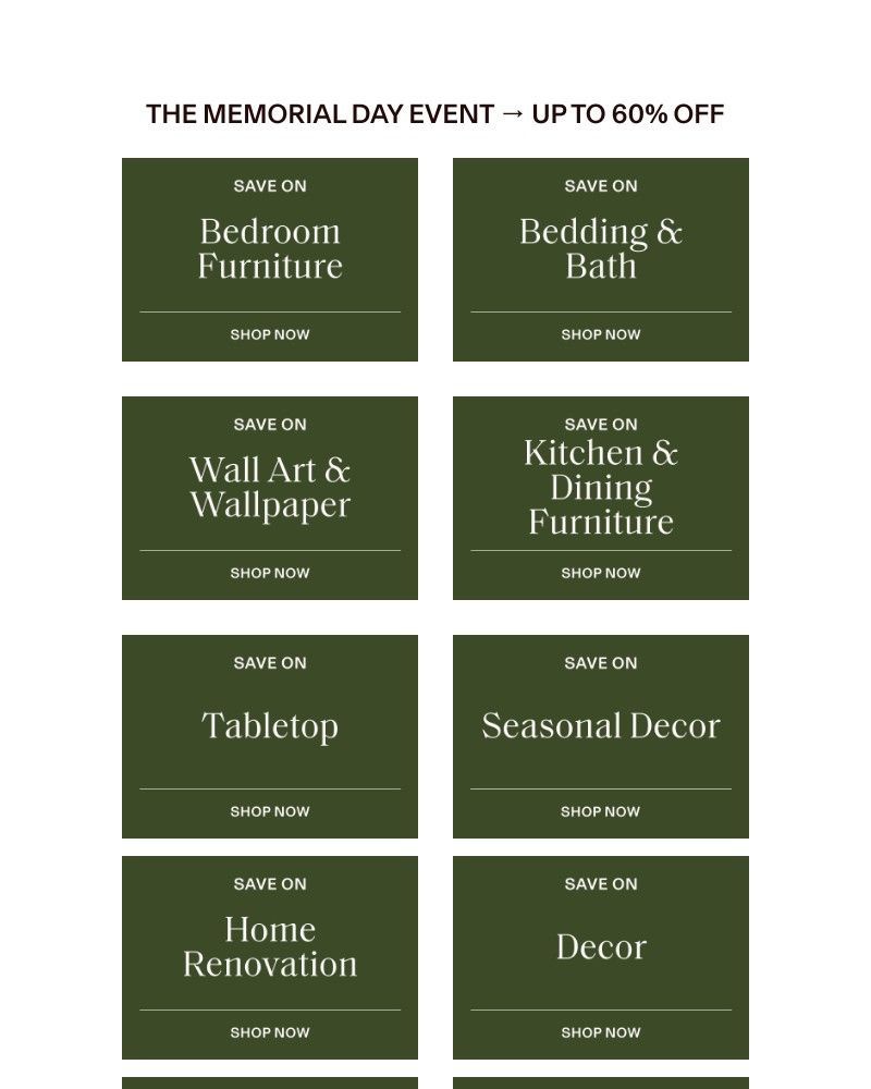 Screenshot of email sent to a Birch Lane Newsletter subscriber