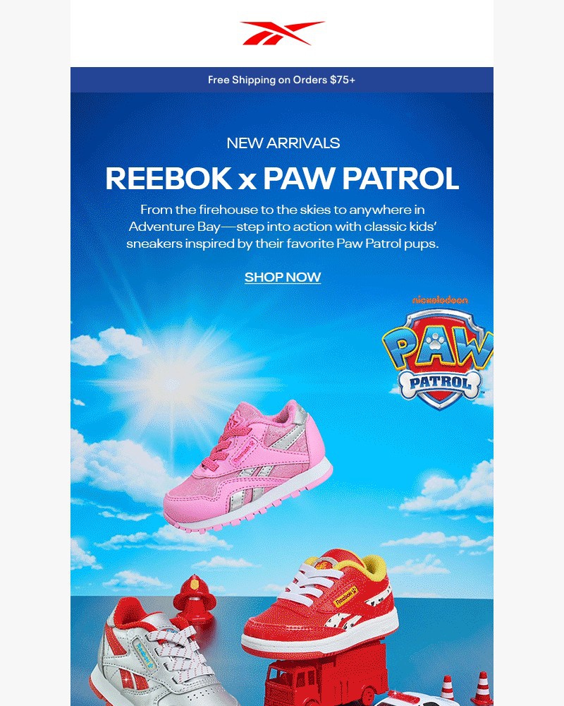 Screenshot of email with subject /media/emails/reebok-x-paw-patrol-92b276-cropped-0fd9333f.jpg