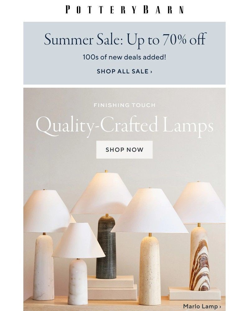 Screenshot of email sent to a Pottery Barn Cart abandoner