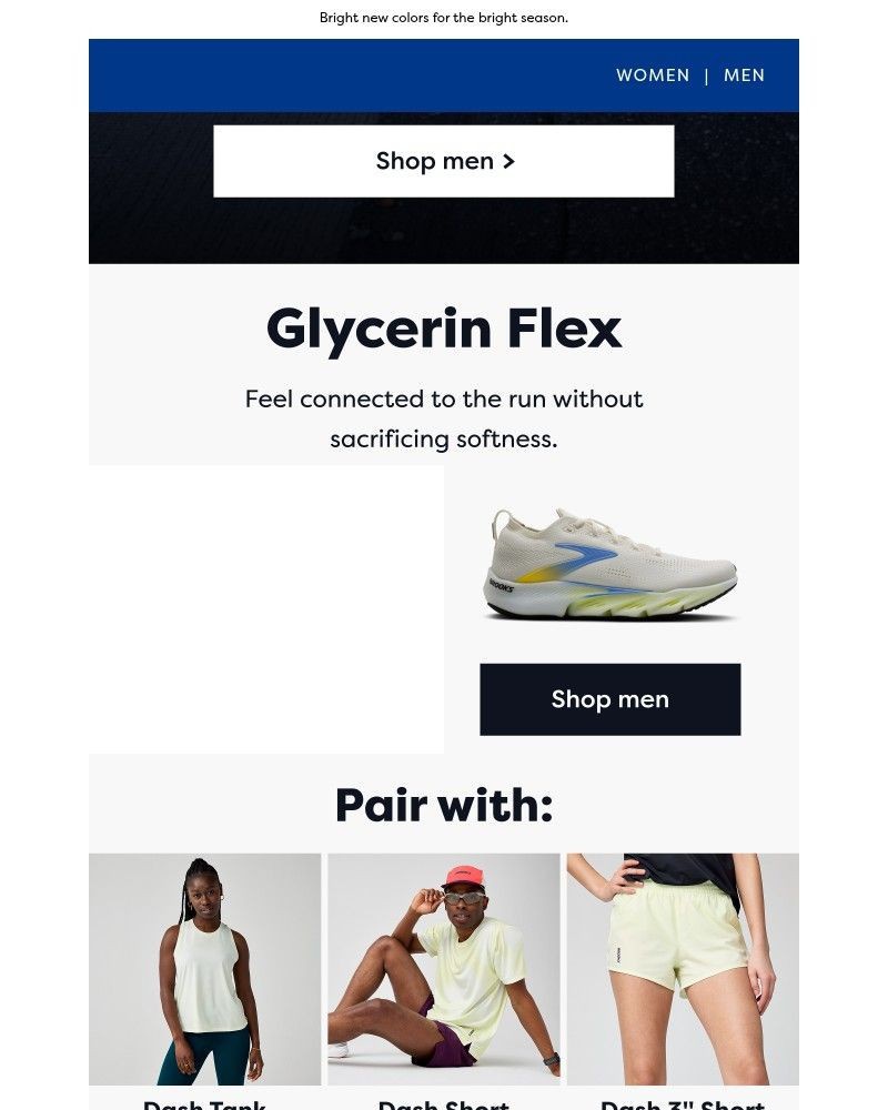 Screenshot of email sent to a Brooks Newsletter subscriber