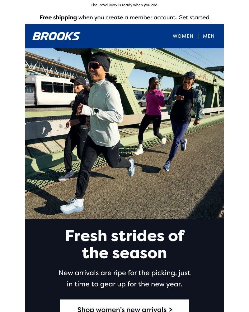 Screenshot of email sent to a Brooks Newsletter subscriber