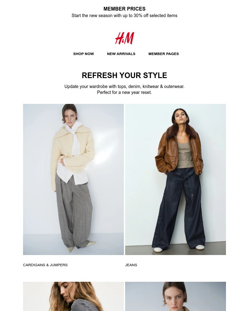 Screenshot of email sent to a H&M Newsletter subscriber