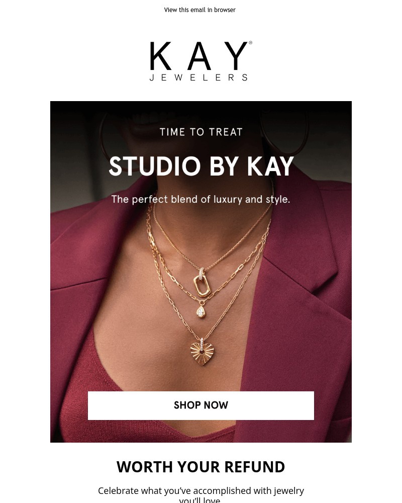 Screenshot of email sent to a Kay Newsletter subscriber