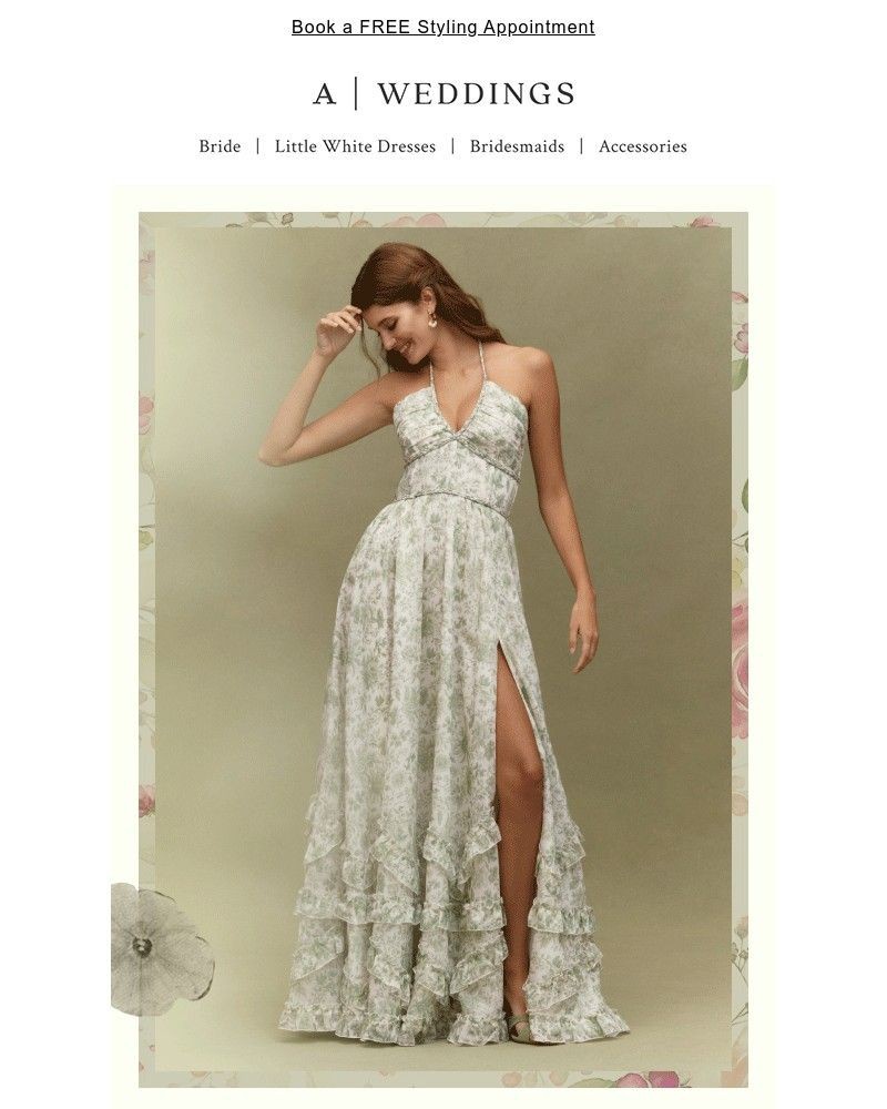 Screenshot of email sent to a Anthropologie Newsletter subscriber