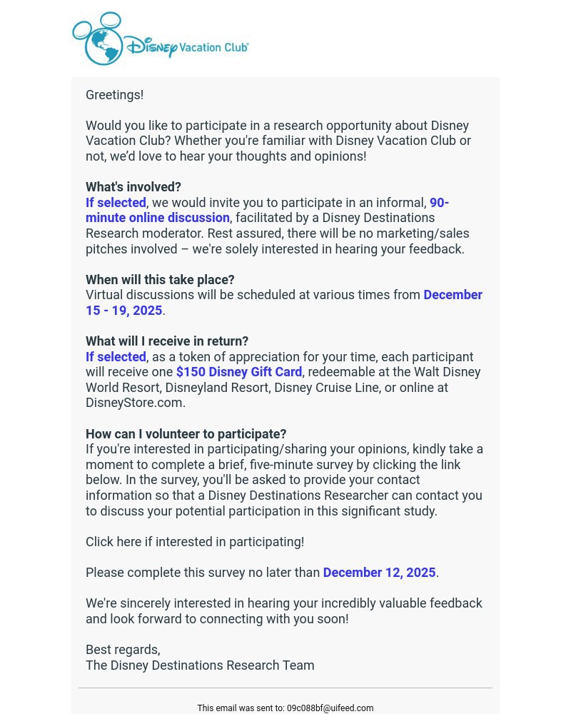 Screenshot of email with subject /media/emails/reminder-disney-destinations-research-needs-your-input-ec405d-cropped-a518411a.jpg