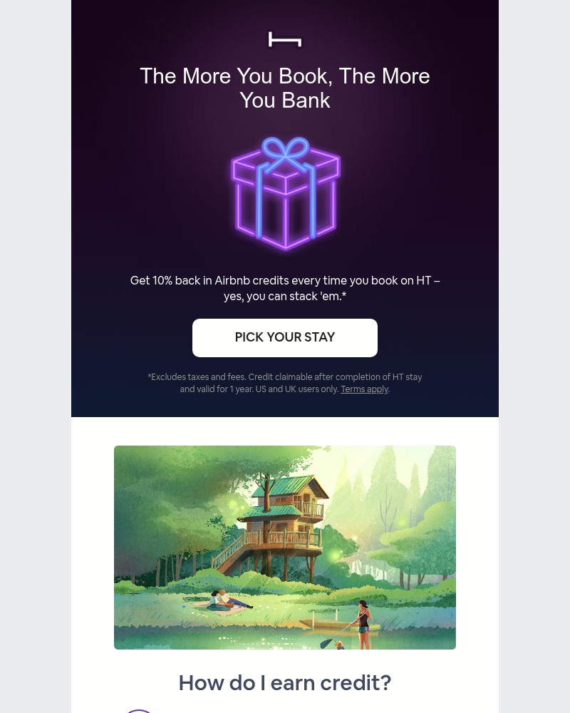 Screenshot of email sent to a HotelTonight Registered user