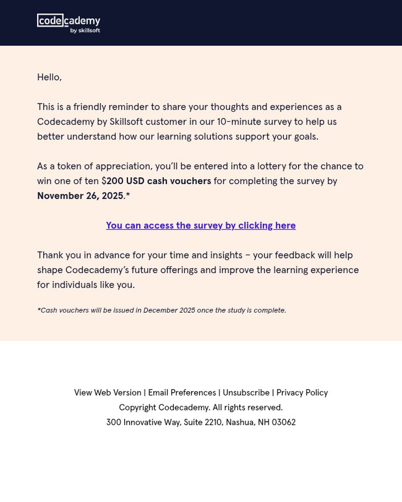 Screenshot of email with subject /media/emails/reminder-share-thoughts-and-experiences-for-a-chance-to-win-a-200-cash-voucher-11_pJ7tbLK.jpg