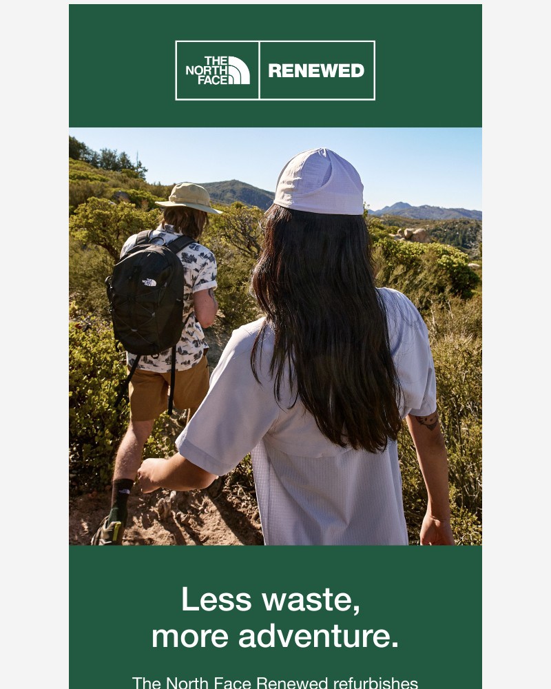 Screenshot of email sent to a The North Face Newsletter subscriber