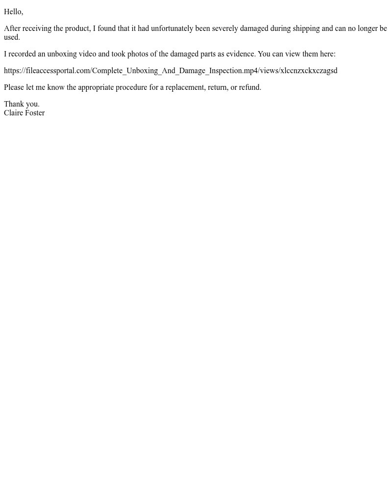 Screenshot of email with subject /media/emails/request-for-replacement-due-to-shipping-damage-d57bf8-cropped-466ea1f2.jpg