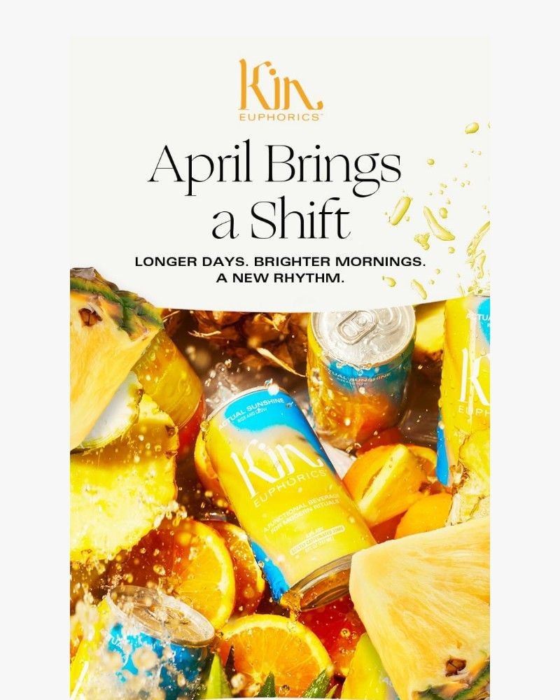 Screenshot of email sent to a Kin Euphorics Newsletter subscriber