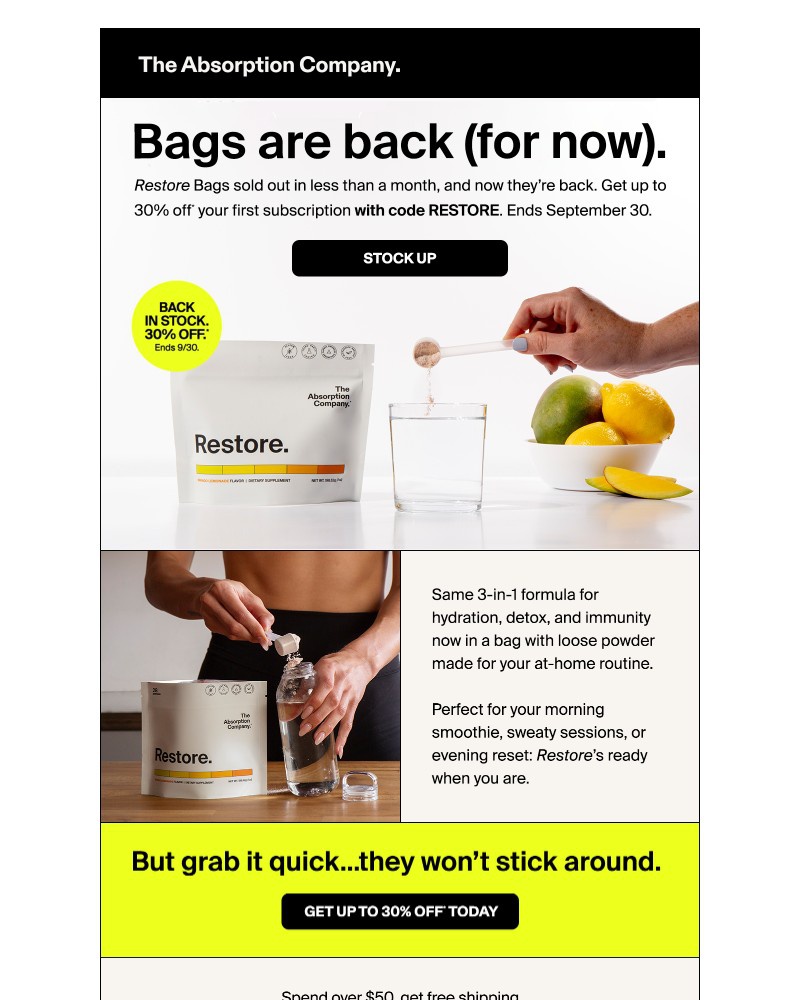 Screenshot of email with subject /media/emails/restore-bags-are-back-save-up-to-30-today-25db9f-cropped-2c8f16c2.jpg
