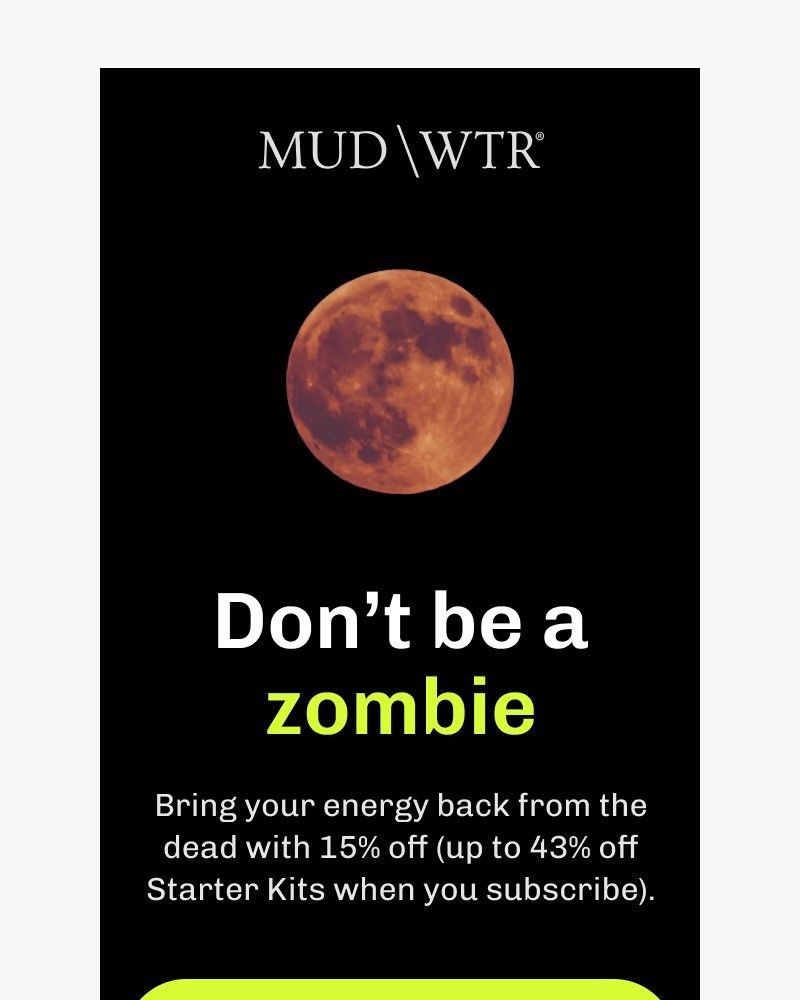 Screenshot of email sent to a MUD/WTR Newsletter subscriber