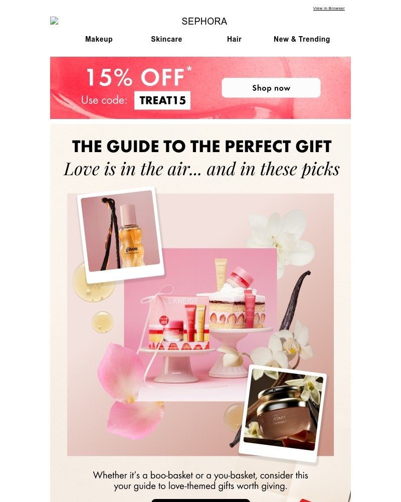 Screenshot of email sent to a Feelunique Newsletter subscriber