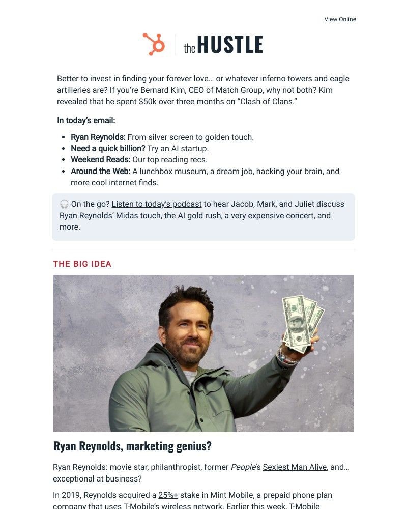 Ryan Reynolds, marketing genius? - The Hustle