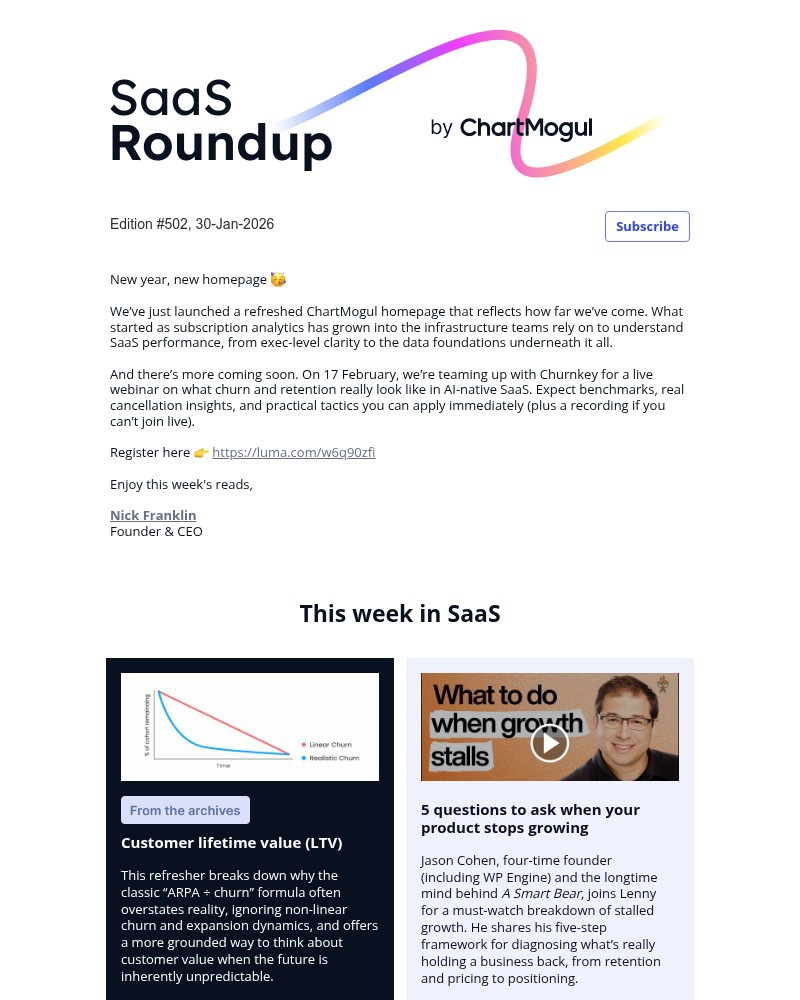 Screenshot of email with subject /media/emails/saas-roundup-an-ltv-refresher-an-ai-retention-webinar-and-growth-gems-b27704-crop_64mHcuv.jpg