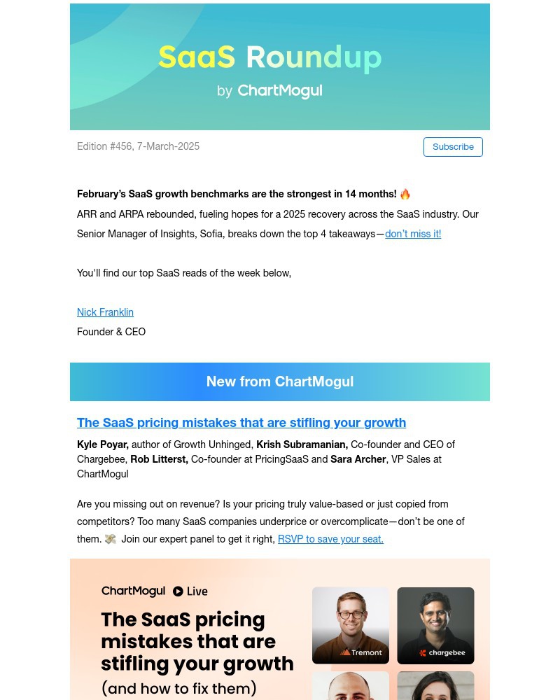 Screenshot of email with subject /media/emails/saas-roundup-efficiency-vs-acceleration-saas-pricing-strategies-and-mistakes-and-_L274MqP.jpg