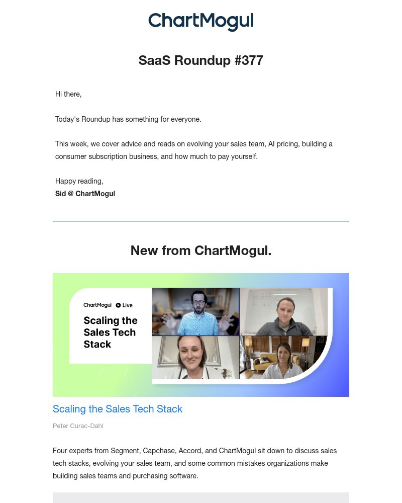Screenshot of email with subject /media/emails/saas-roundup-evolving-your-sales-team-founder-salaries-b2b-vs-b2c-churn-ai-pricin_q0wJPFs.jpg