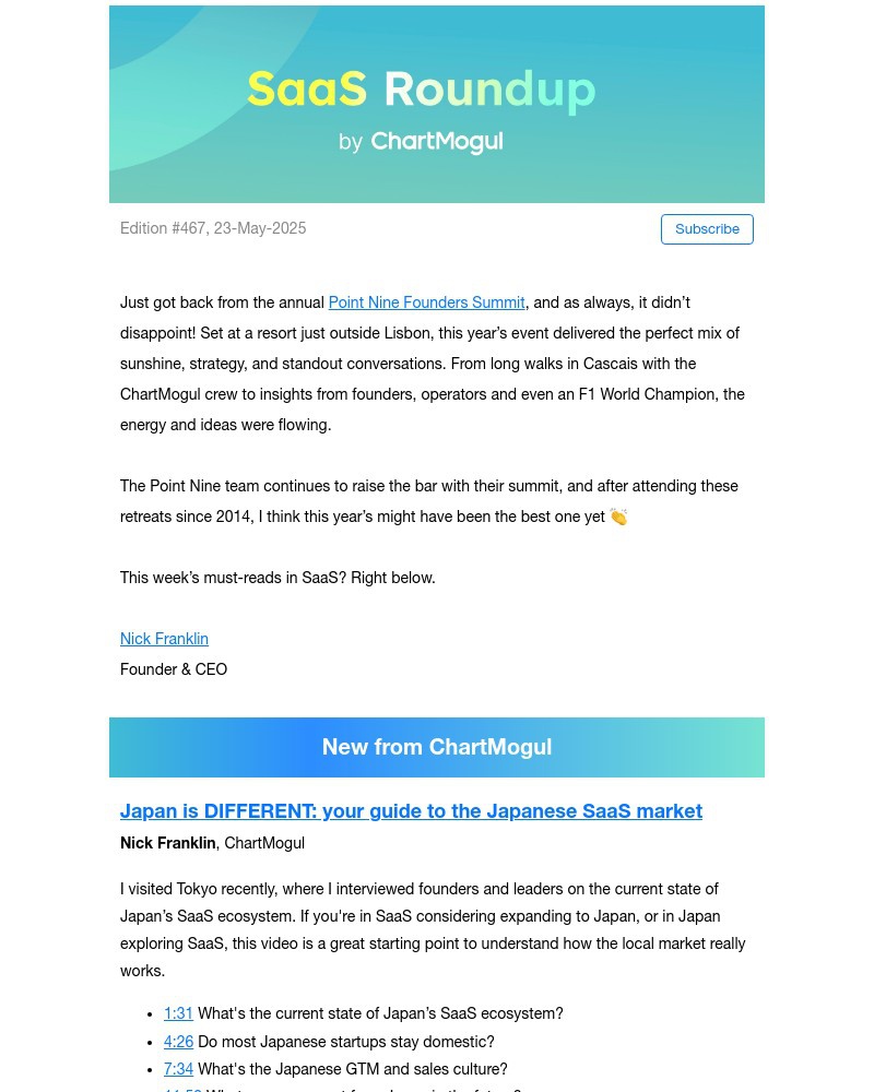 Screenshot of email with subject /media/emails/saas-roundup-saas-in-japan-ai-agents-disrupt-plg-gtm-efficiency-and-founder-led-s_SMsmeGz.jpg
