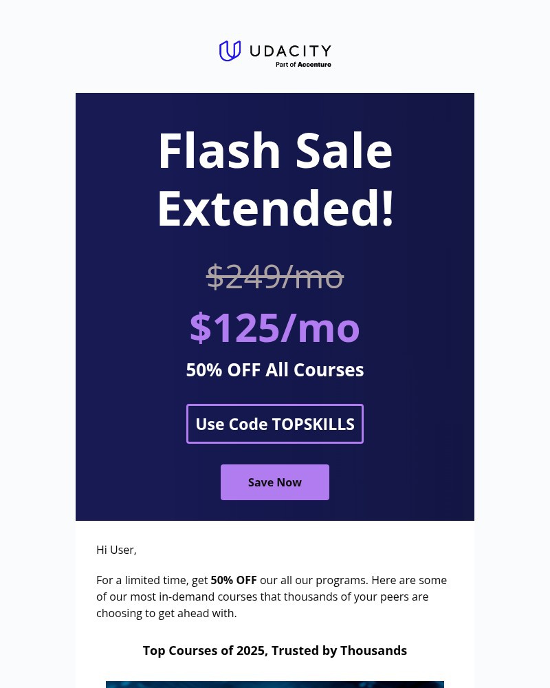 Screenshot of email with subject /media/emails/sale-extended-50-off-all-courses-16c6d9-cropped-9c70b386.jpg