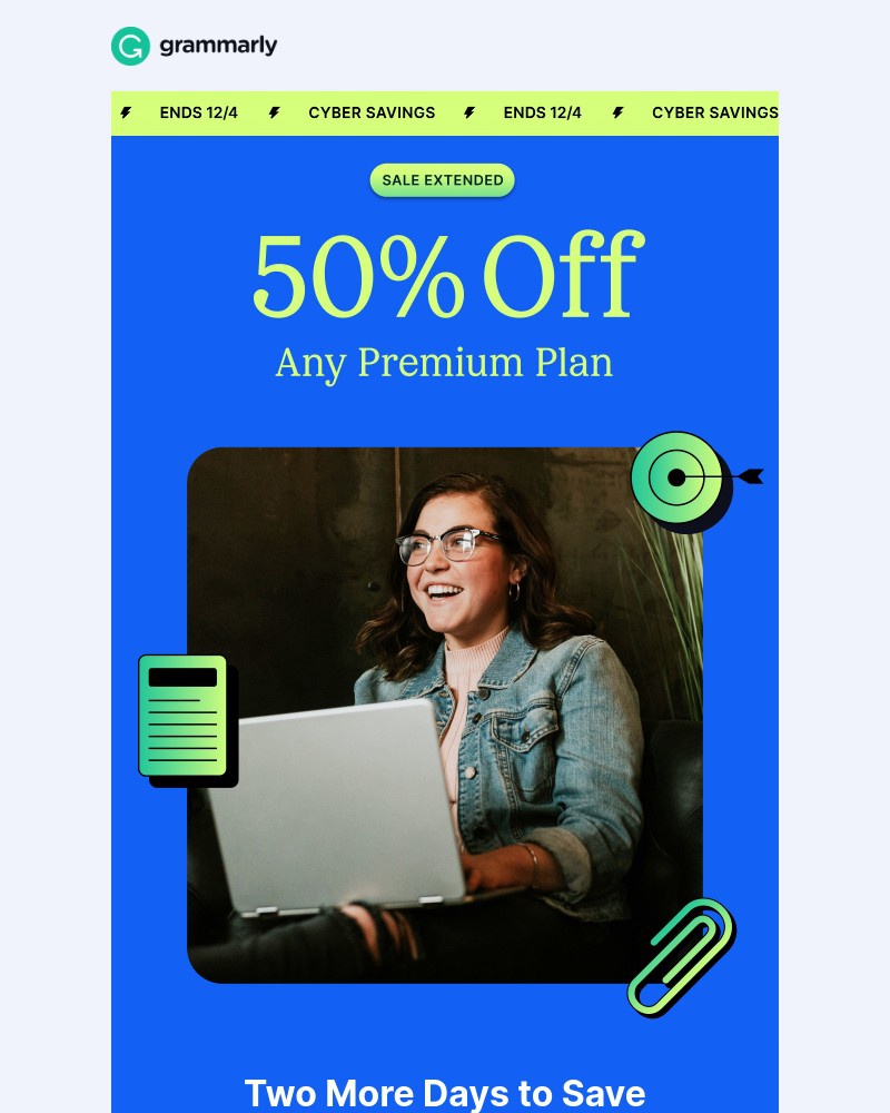 Screenshot of email with subject /media/emails/sale-extended-get-50-off-premium-for-a-few-more-days-6b0158-cropped-cc507b4f.jpg