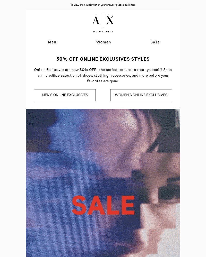 Screenshot of email with subject /media/emails/sale-just-got-better-50-off-online-exclusives-5aa44e-cropped-5864d981.jpg