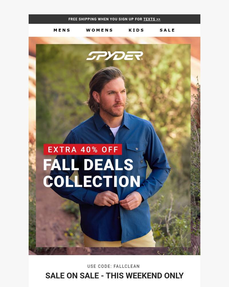 Screenshot of email sent to a Spyder Newsletter subscriber