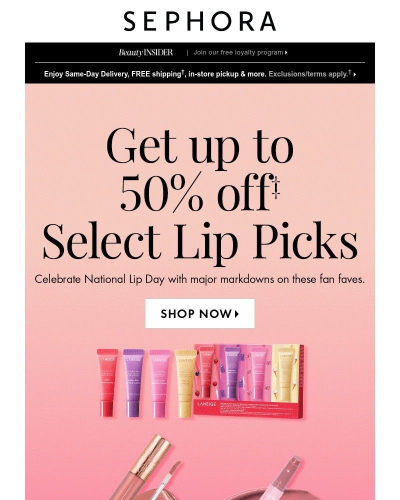 Screenshot of email with subject /media/emails/sale-up-to-50-off-select-lip-products-1d0353-cropped-237c3d83.jpg