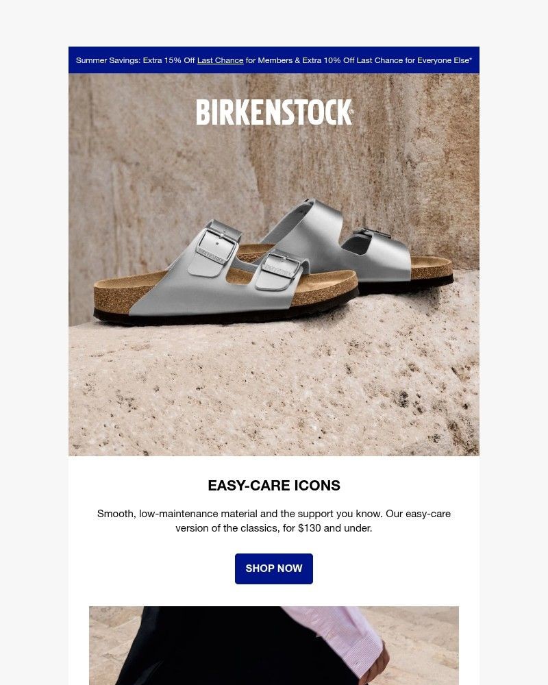 Screenshot of email sent to a Birkenstock Newsletter subscriber