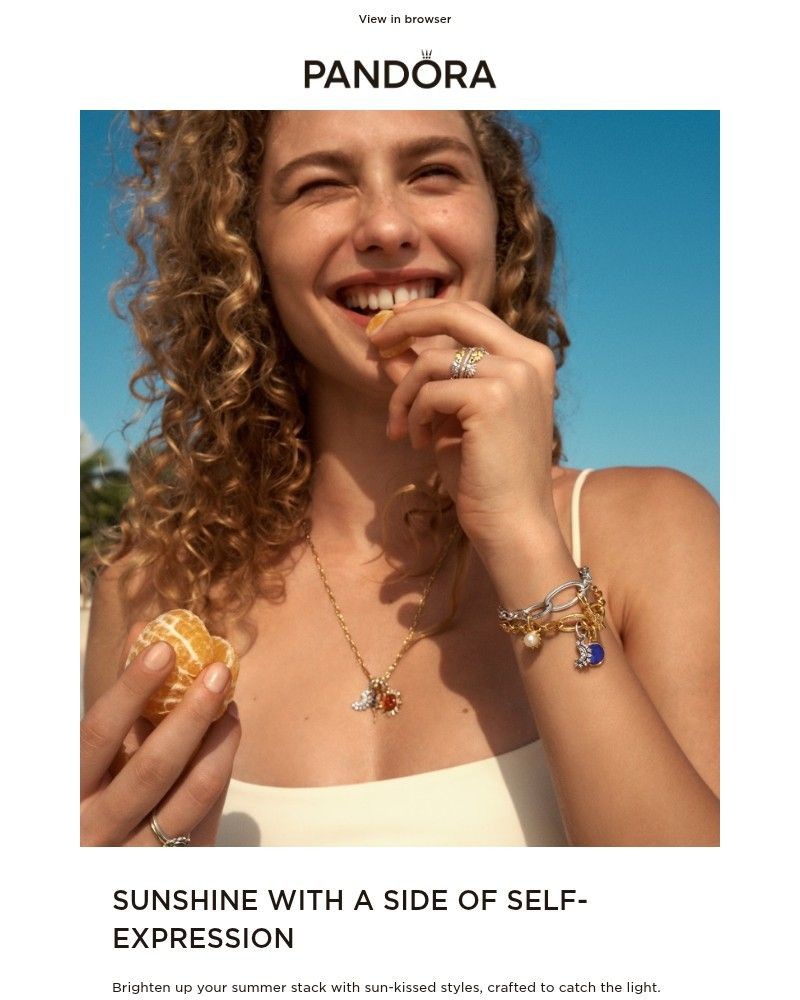 Screenshot of email sent to a Pandora Newsletter subscriber