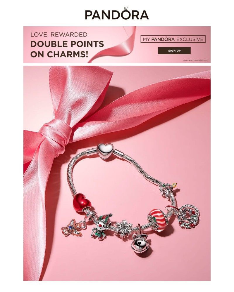 Screenshot of email sent to a Pandora Newsletter subscriber