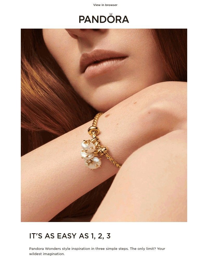 Screenshot of email sent to a Pandora Newsletter subscriber