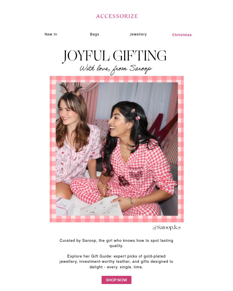 Screenshot of email with subject /media/emails/saroops-gift-guide-is-here-b71487-cropped-dc3e98b8.jpg