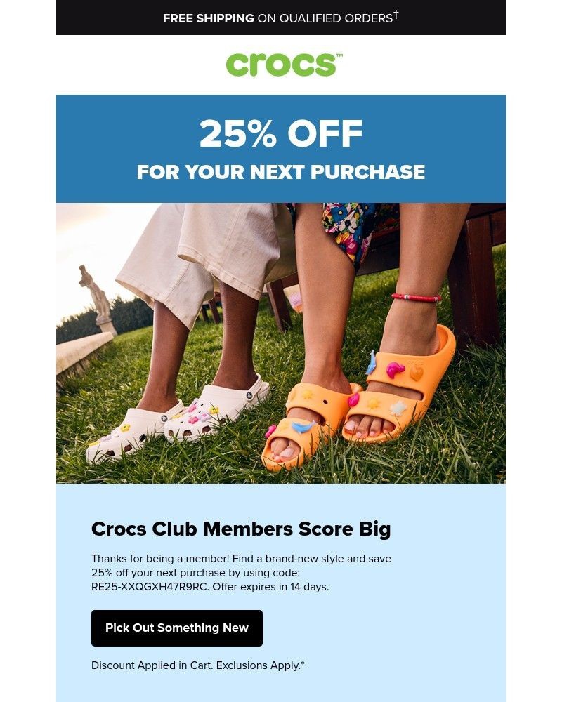 Screenshot of email with subject /media/emails/save-25-just-for-being-a-crocs-club-member-1c50e6-cropped-95c37dec.jpg