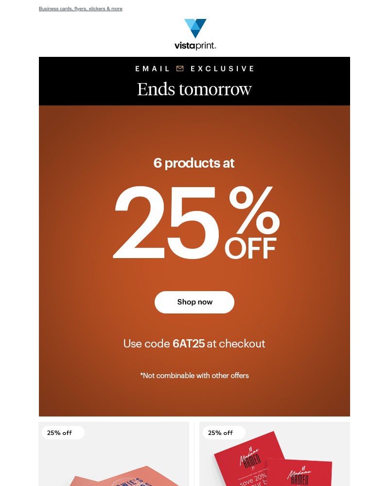 Screenshot of email with subject /media/emails/save-25-on-6-of-our-top-products-ends-tomorrow-1faf7e-cropped-5a757494.jpg