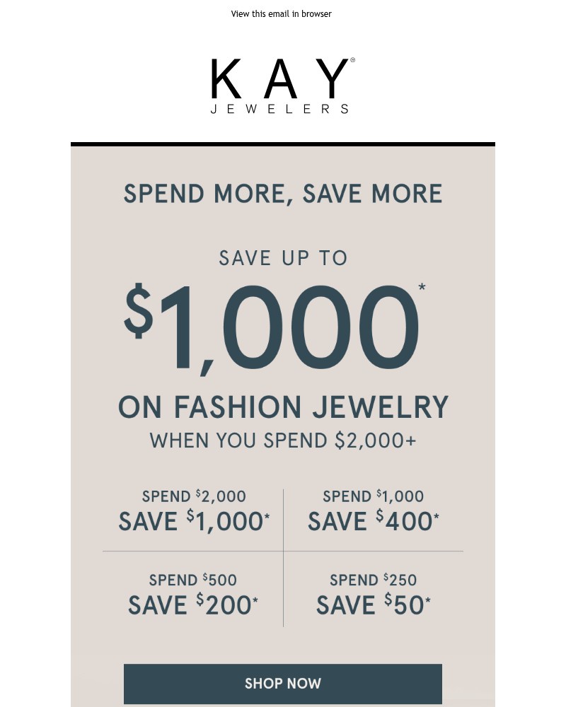Screenshot of email sent to a Kay Newsletter subscriber