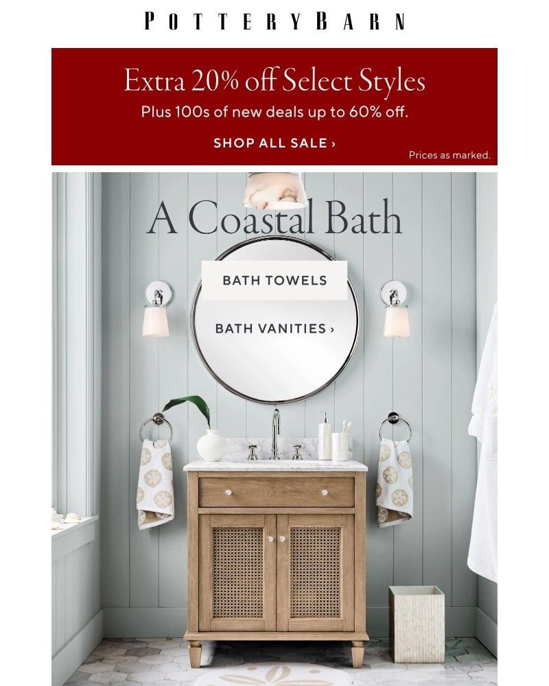 Screenshot of email sent to a Pottery Barn Cart abandoner