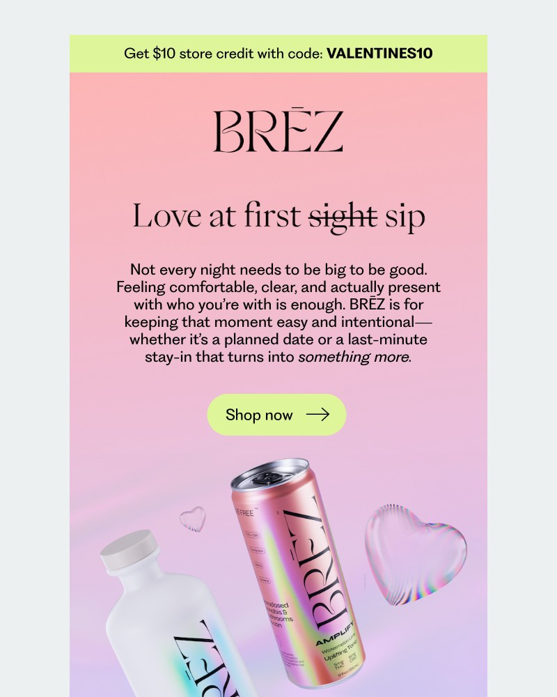 Screenshot of email sent to a Brez Newsletter subscriber