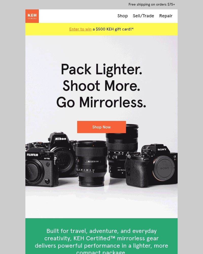 Screenshot of email with subject /media/emails/save-on-mirrorless-this-summer-fba200-cropped-ab903372.jpg