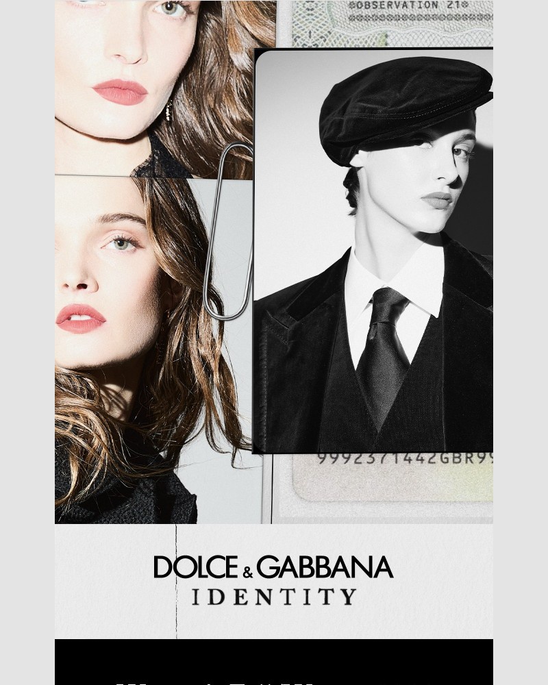 Screenshot of email sent to a Dolce & Gabbana Newsletter subscriber