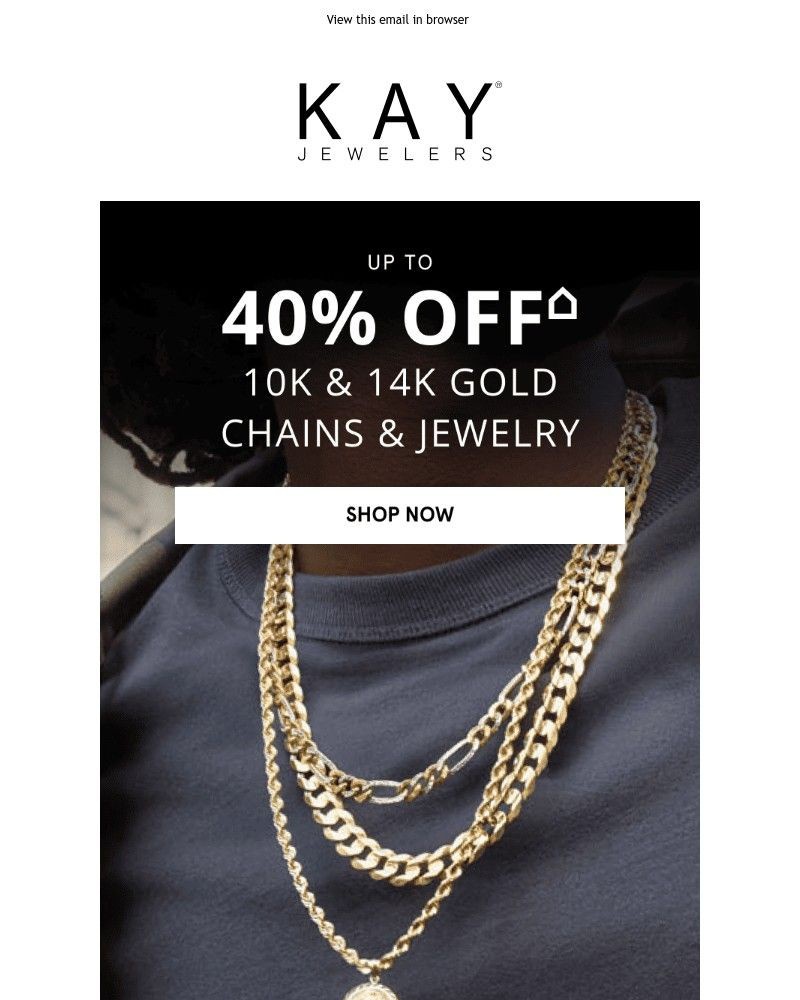 Screenshot of email sent to a Kay Newsletter subscriber