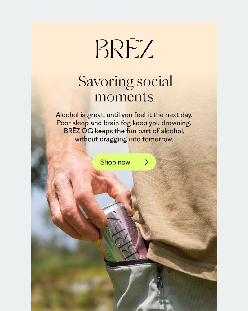Screenshot of email sent to a Brez Newsletter subscriber