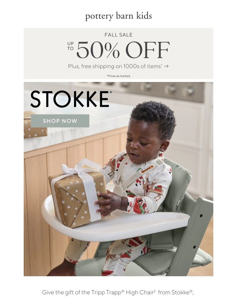 Screenshot of email sent to a Pottery Barn Newsletter subscriber