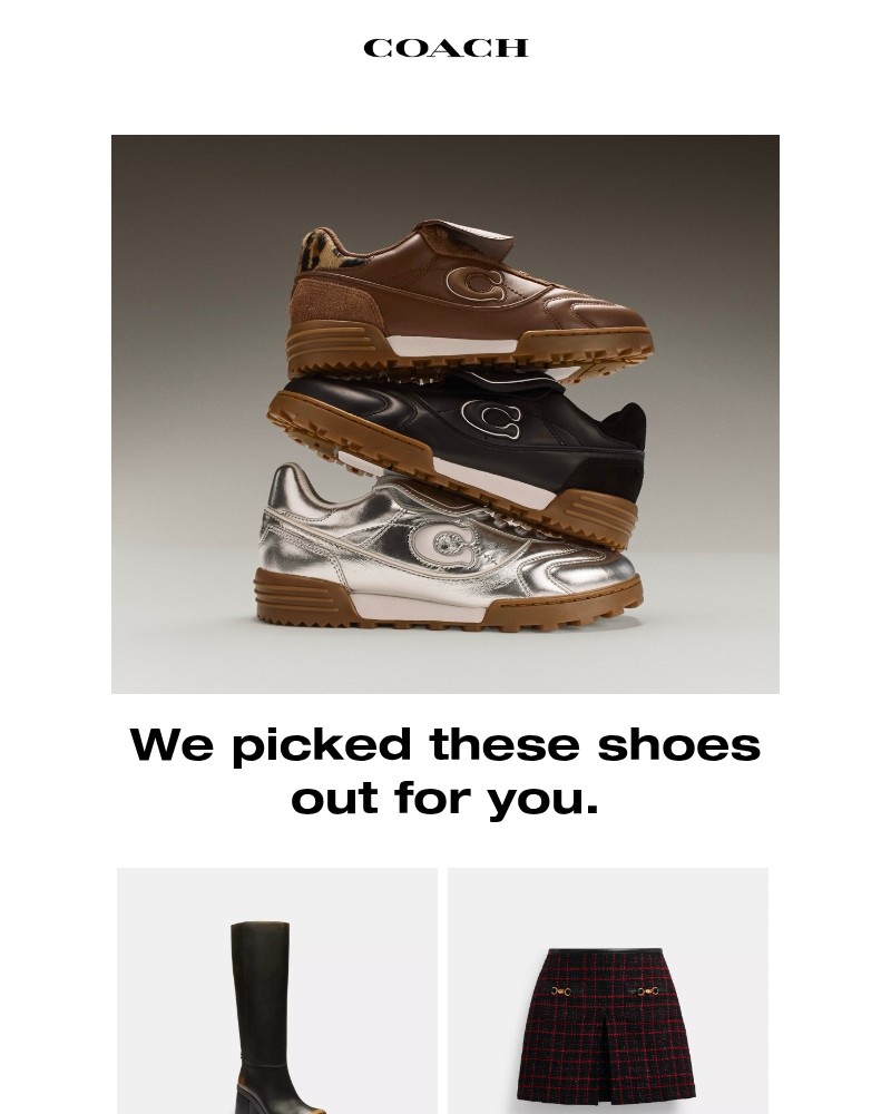 Screenshot of email sent to a Coach Newsletter subscriber