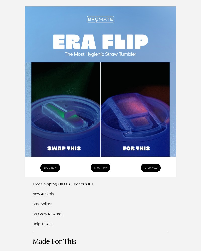 Screenshot of email sent to a BruMate Newsletter subscriber