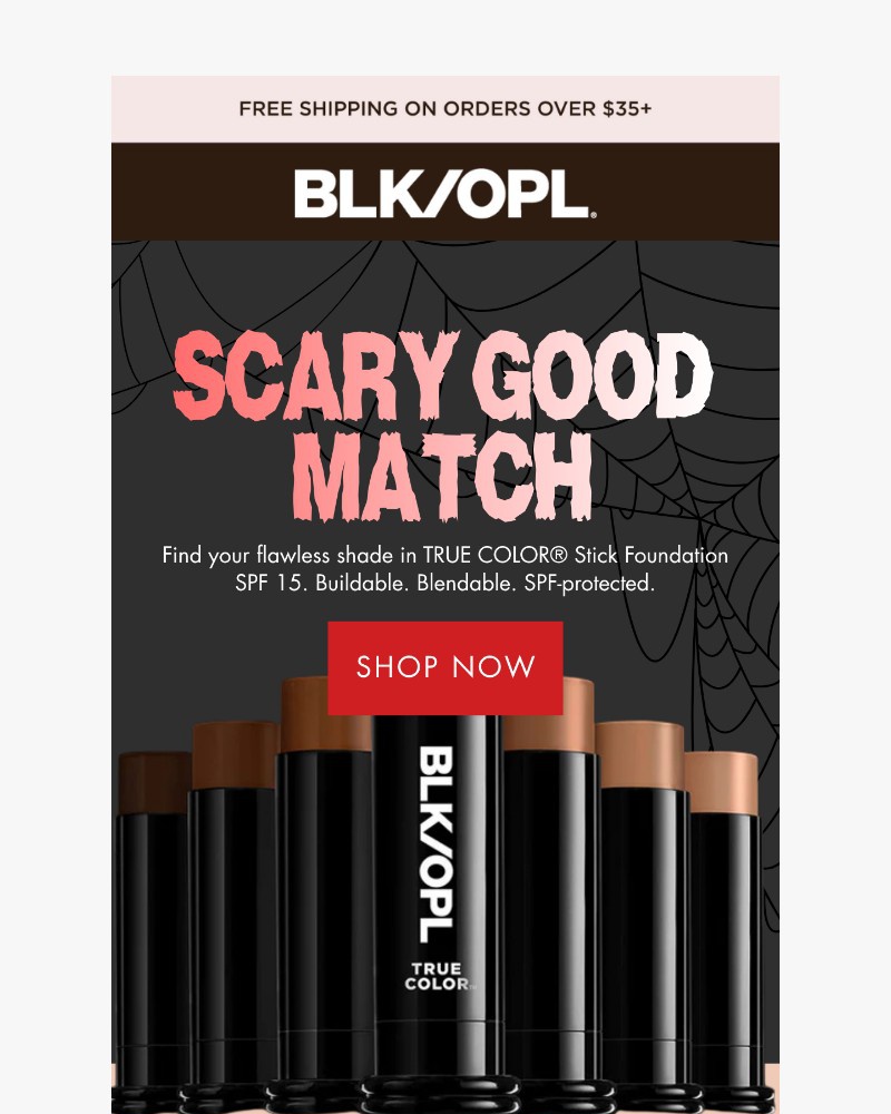 Screenshot of email sent to a Black Opal Beauty Newsletter subscriber