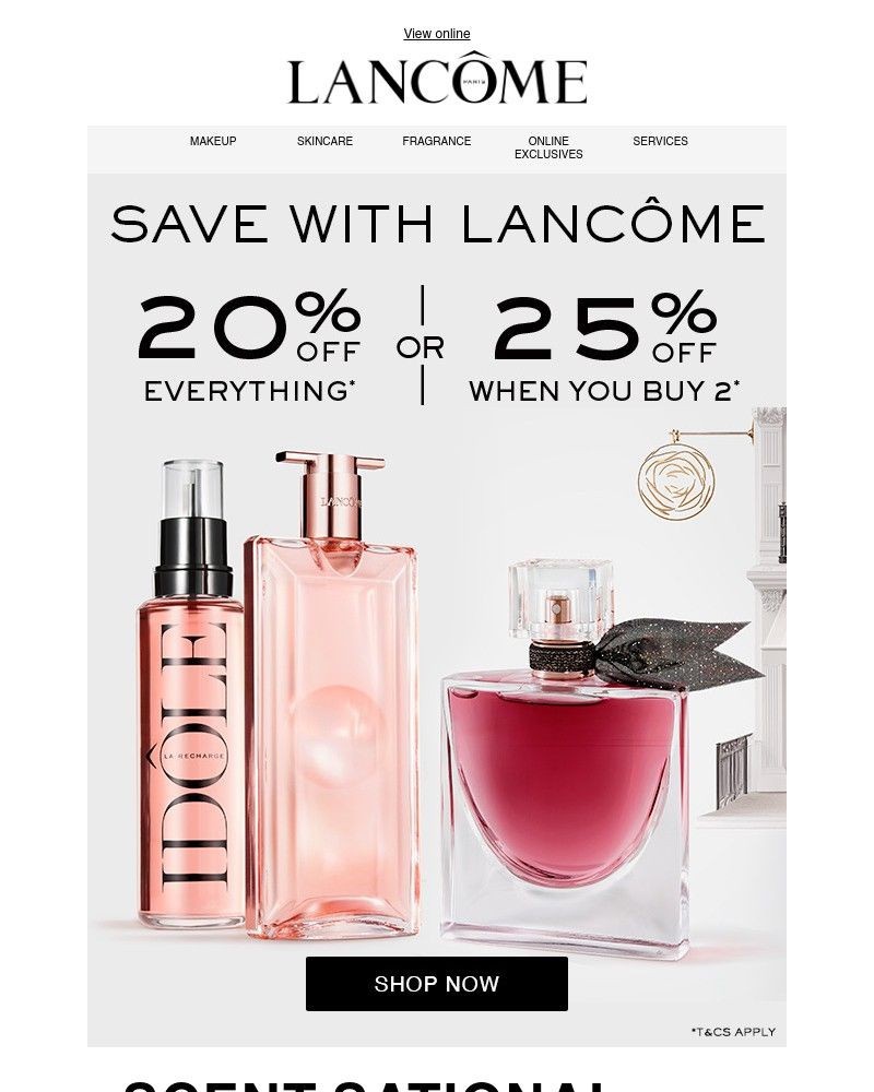 Screenshot of email with subject /media/emails/scent-sational-lancome-offers-continue-1e58a0-cropped-03bc9183.jpg