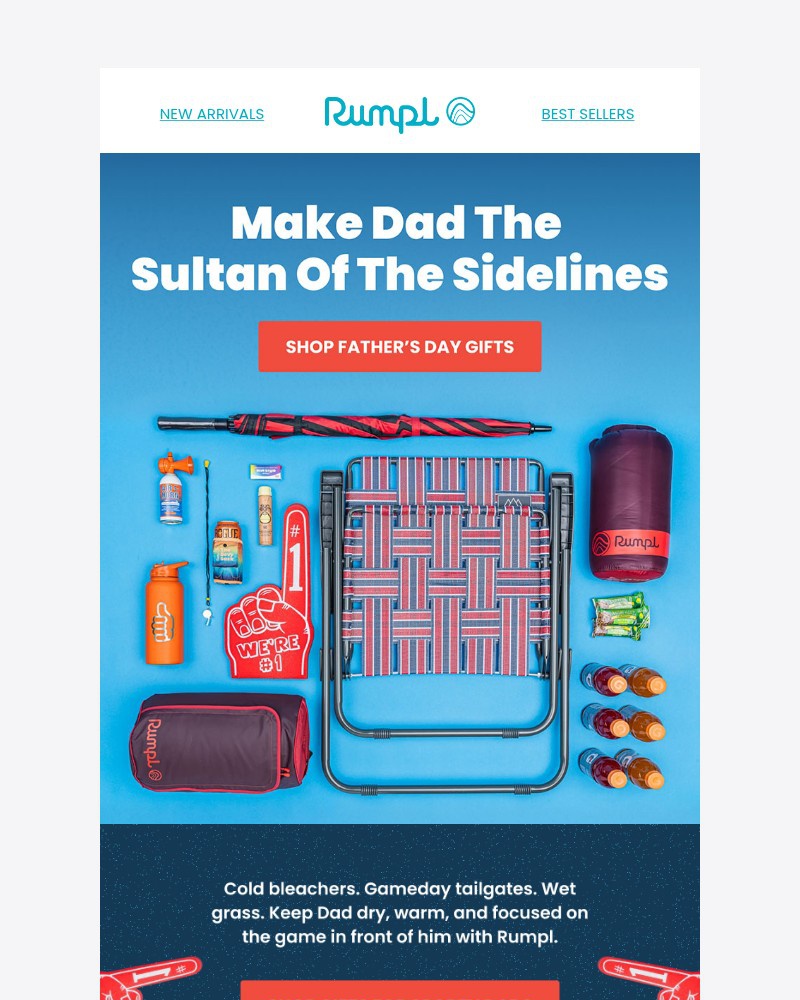 Screenshot of email sent to a Rumpl Newsletter subscriber