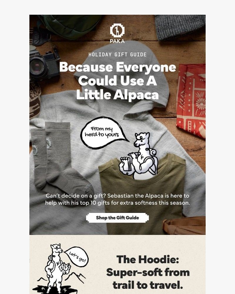 Screenshot of email sent to a Paka Newsletter subscriber