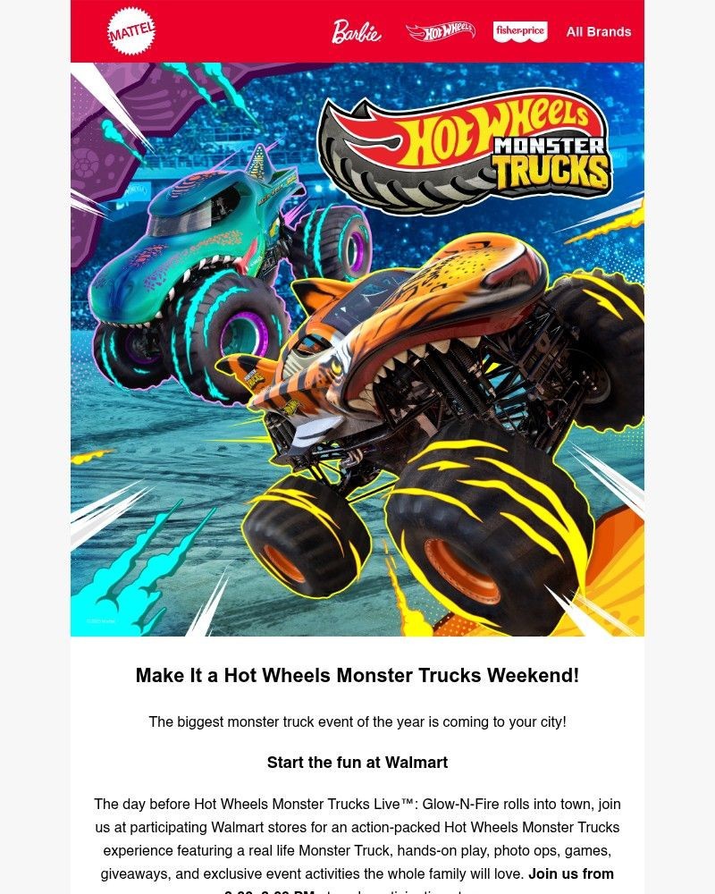 Screenshot of email sent to a Mattel Newsletter subscriber
